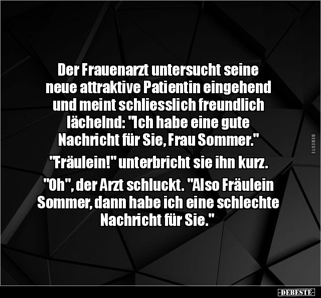 Der Frauenarzt untersucht seine neue attraktive Patientin.. - Lustige Bilder | DEBESTE.de