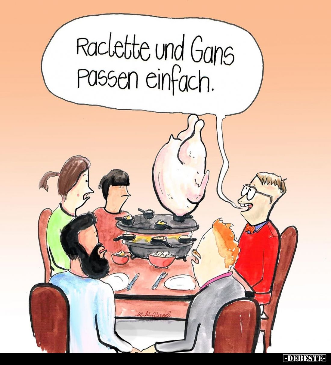 Raclette und Gans Passen einfach.