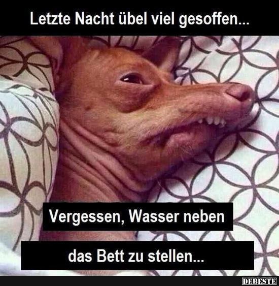 Letzte Nacht übel viel gesoffen..