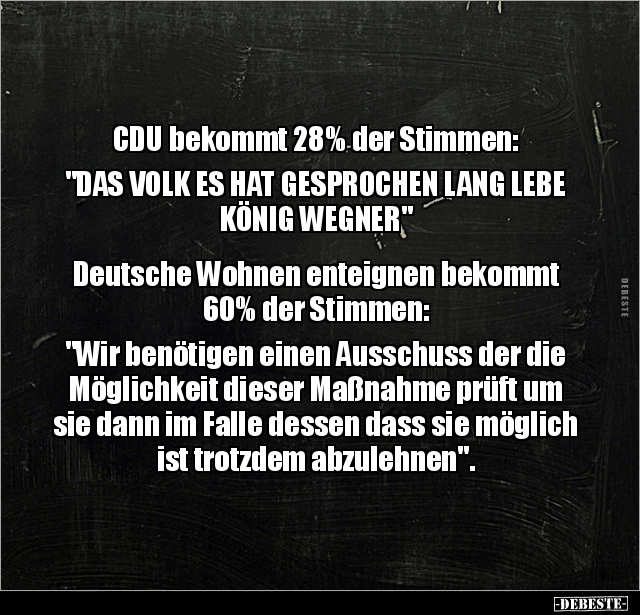CDU bekommt 28% der Stimmen.. - Lustige Bilder | DEBESTE.de