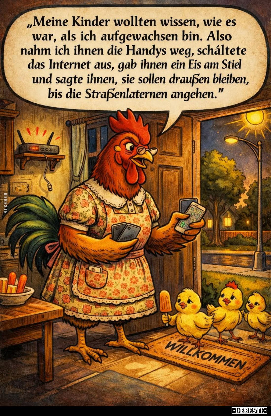Meine Kinder wollten wissen, wie es war, als ich aufgewachsen bin. Also nahm ich ihnen die Handys weg, schaltete das Internet...