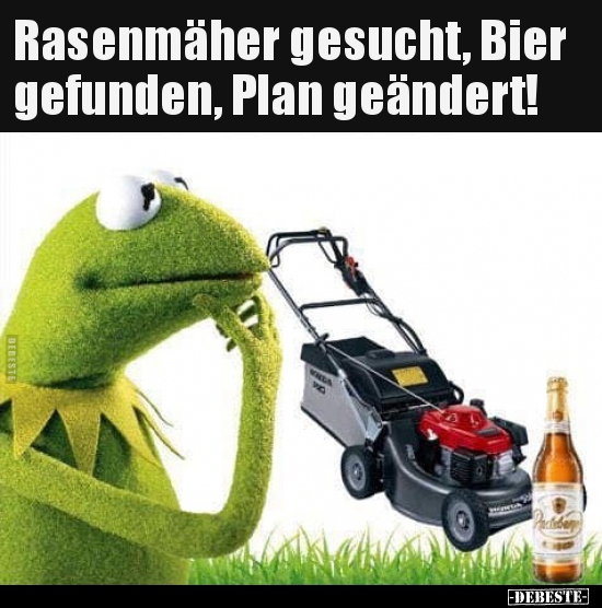 Rasenmäher gesucht, Bier gefunden, Plan geändert!.. - Lustige Bilder | DEBESTE.de
