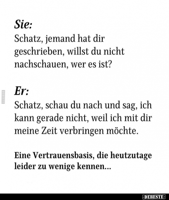 Sie: Schatz, jemand hat dir geschrieben, willst du nicht.. - Lustige Bilder | DEBESTE.de