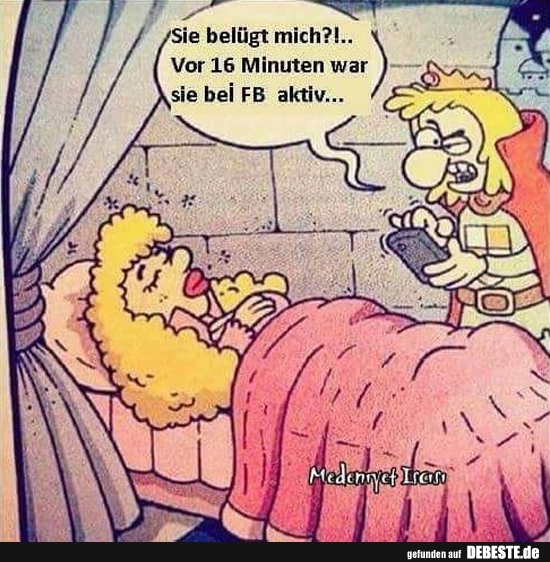 Sie belügt mich?!.. Vor 16 Minuten war sie bei FB aktiv..