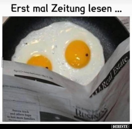 Erst mal Zeitung lesen.. - Lustige Bilder | DEBESTE.de