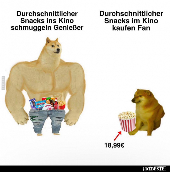 Durchschnittlicher Snacks ins Kino schmuggeln.. - Lustige Bilder | DEBESTE.de