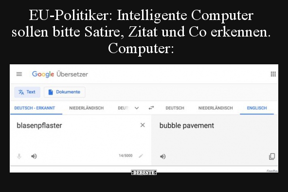 EU-Politiker: Intelligente Computer sollen bitte Satire.. - Lustige Bilder | DEBESTE.de
