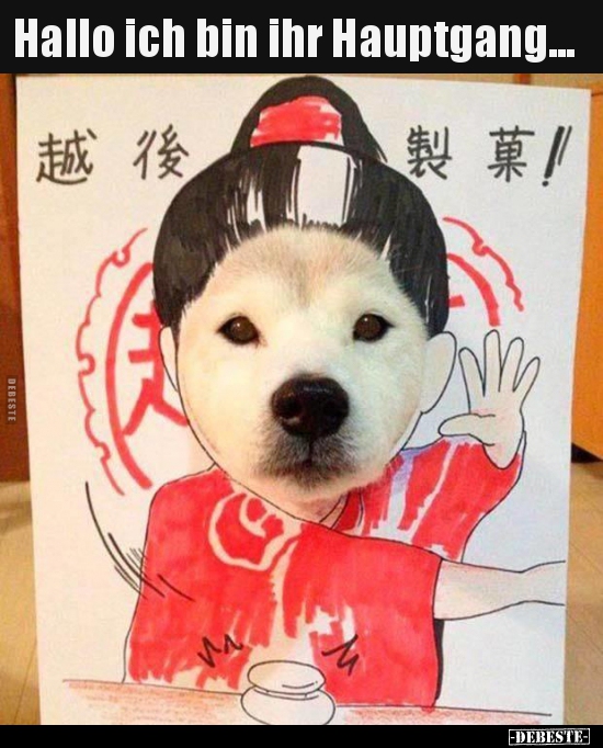 Hallo ich bin ihr Hauptgang...