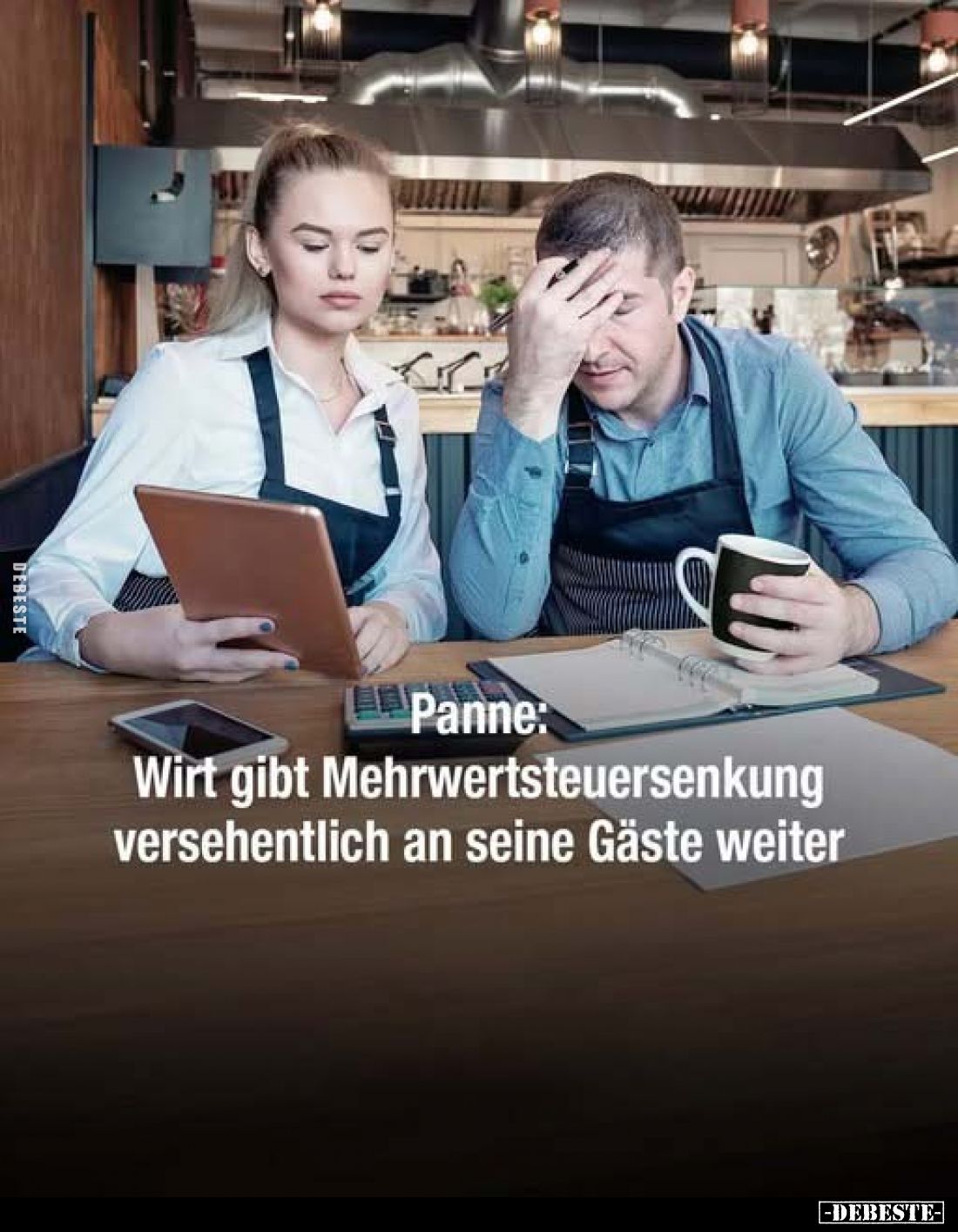 Panne:
Wirt gibt Mehrwertsteuersenkung versehentlich an seine Gäste weiter