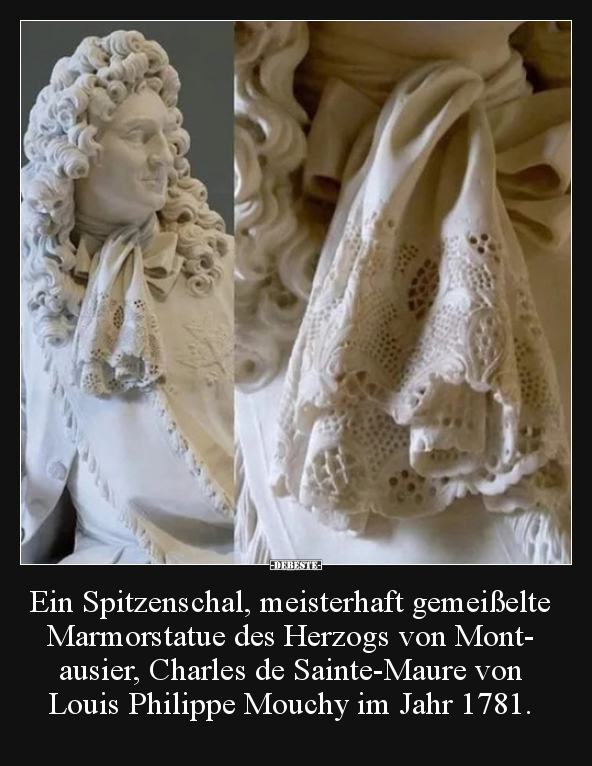 Ein Spitzenschal, meisterhaft gemeißelte Marmorstatue des.. - Lustige Bilder | DEBESTE.de