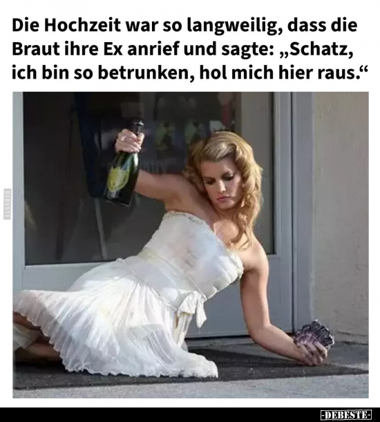 Die Hochzeit war so langweilig, dass die Braut ihre Ex.. - Lustige Bilder | DEBESTE.de