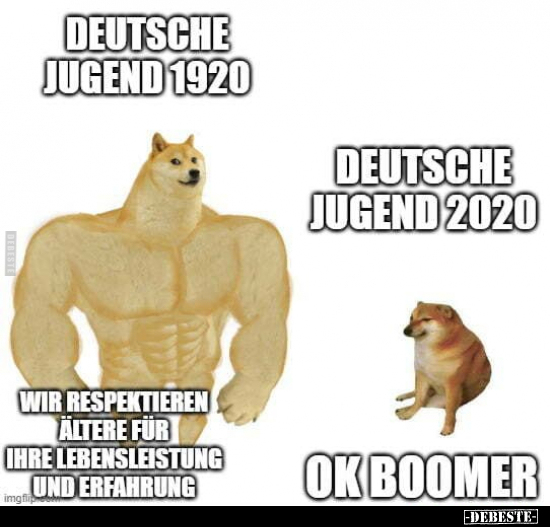 Deutsche Jugend 1920 / Deutsche Jugend 2020.. - Lustige Bilder | DEBESTE.de