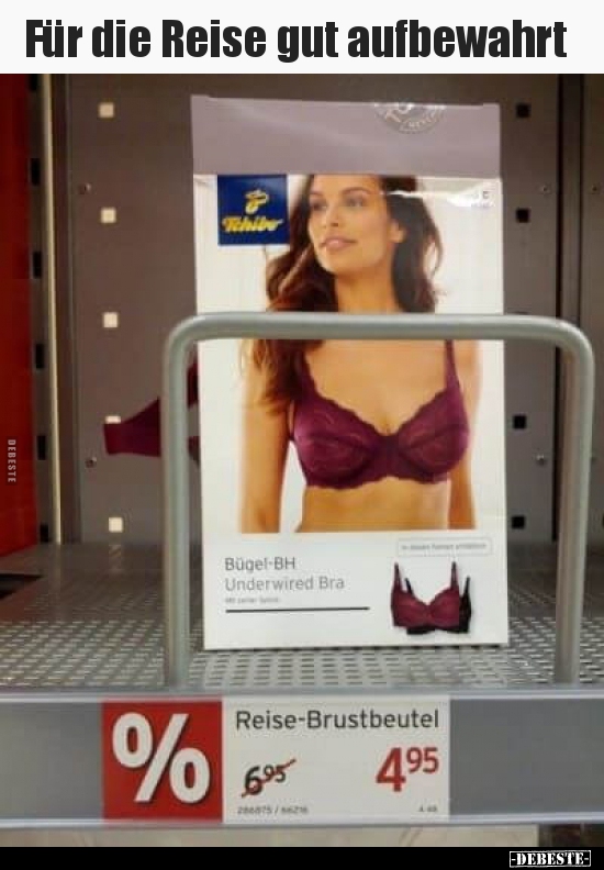 Für die Reise gut aufbewahrt..