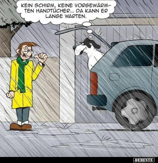 Kein Schirm, keine vorgewärmten Handtücher.. - Lustige Bilder | DEBESTE.de