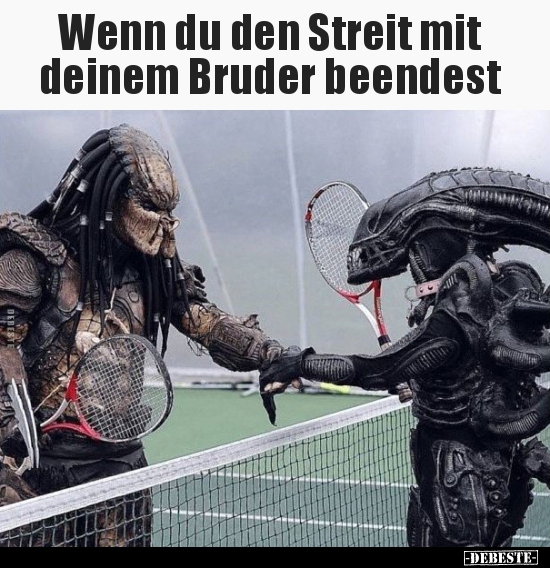 Wenn du den Streit mit deinem Bruder beendest..