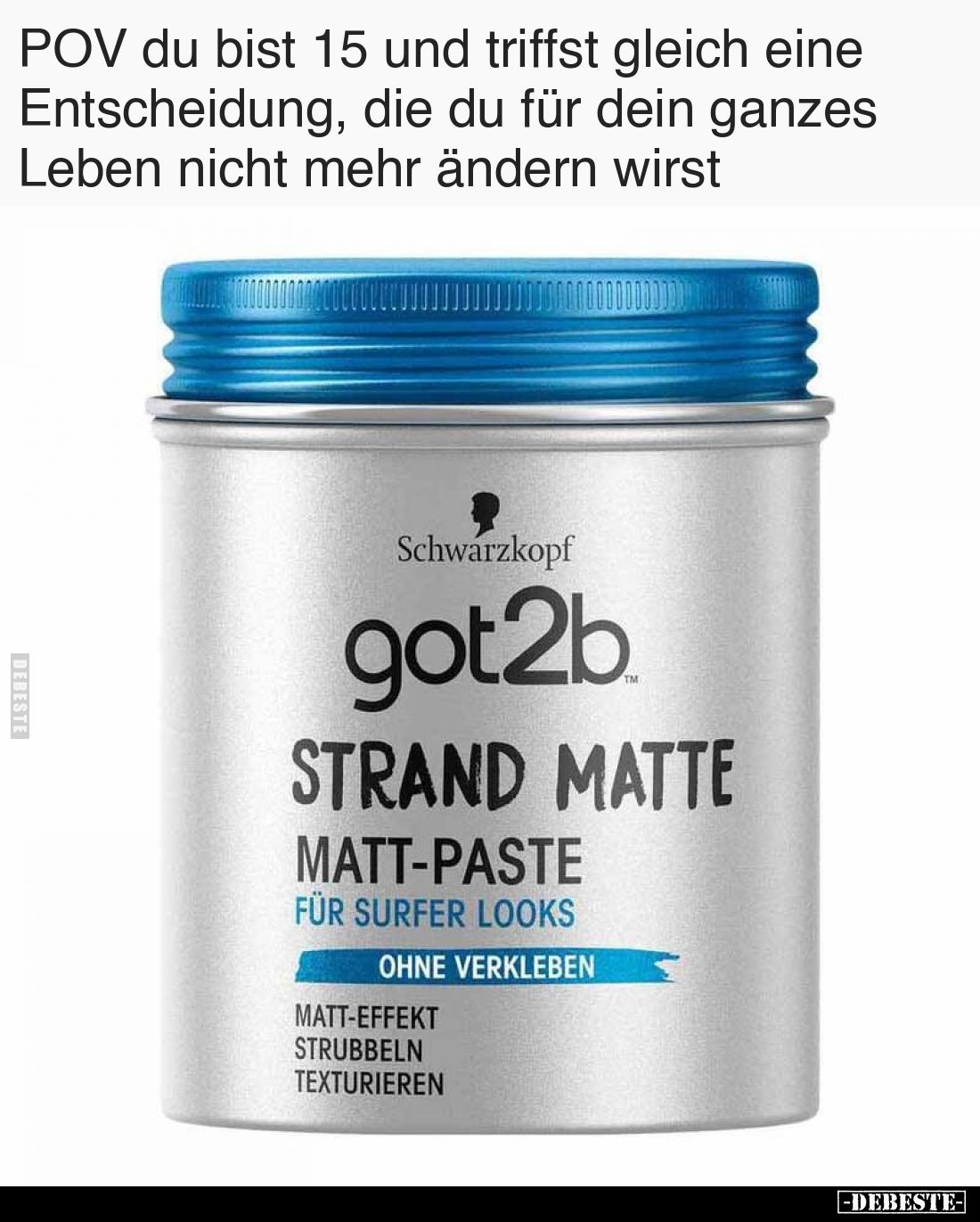 POV du bist 15 und triffst gleich eine Entscheidung, die du für dein ganzes Leben nicht mehr ändern wirst.