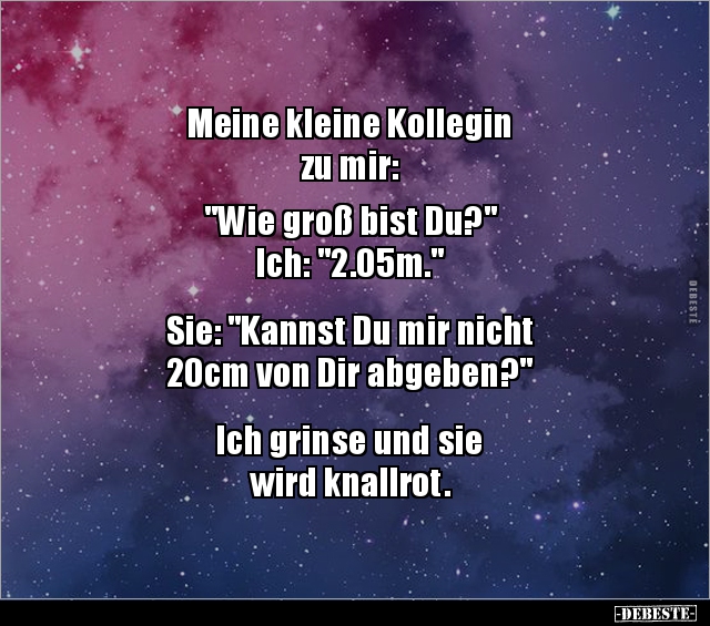 Meine kleine Kollegin zu mir: "Wie groß bist Du?".. - Lustige Bilder | DEBESTE.de