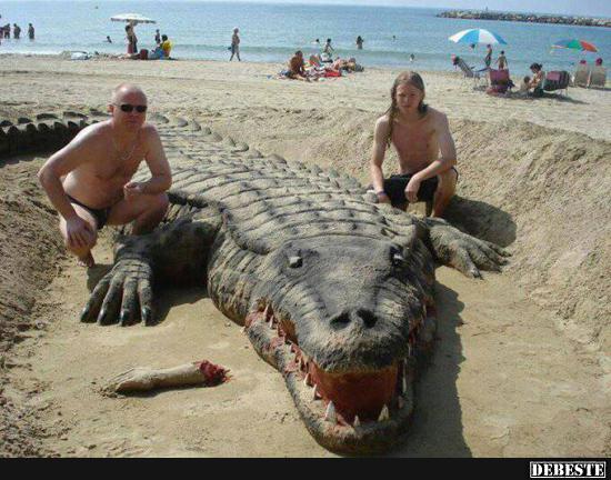 Crocodile Sand Art.