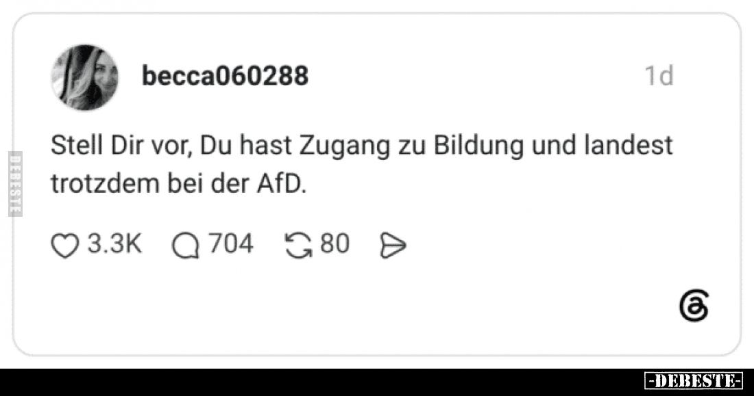 Stell Dir vor, Du hast Zugang zu Bildung und landest trotzdem bei der AfD.