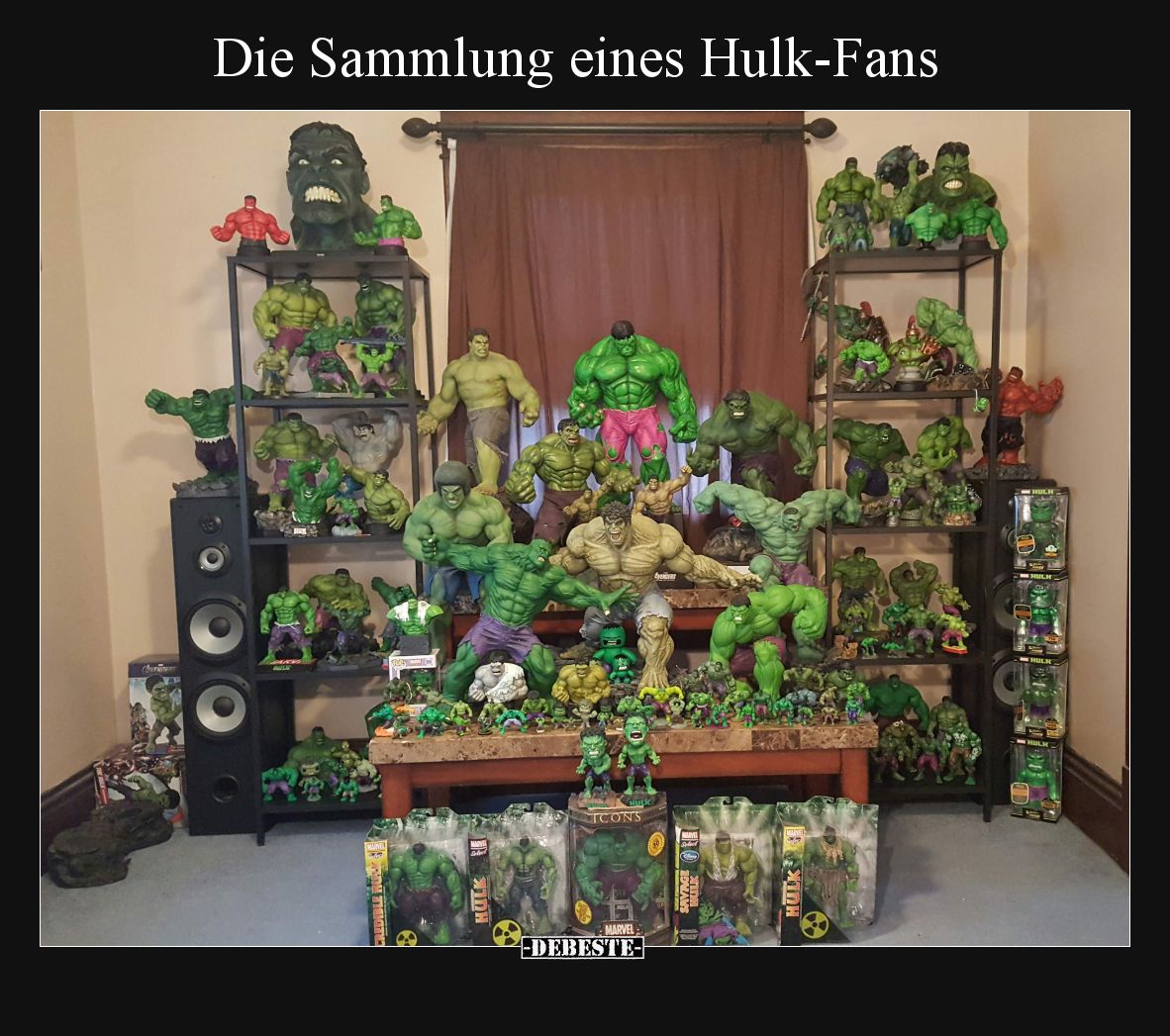 Die Sammlung eines Hulk-Fans