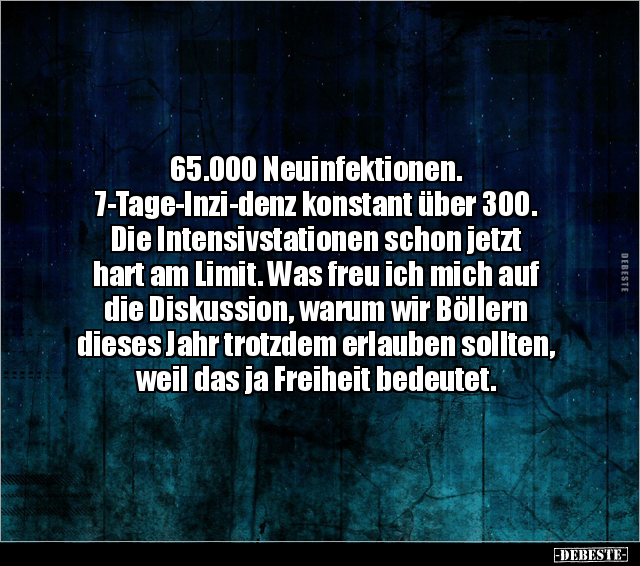 65.000 Neuinfektionen. 7-Tage-Inzi­denz konstant über.. - Lustige Bilder | DEBESTE.de