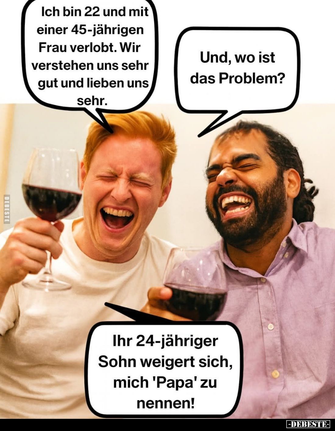 Ich bin 22 und mit einer 45-jährigen Frau verlobt. Wir verstehen uns sehr gut und lieben uns sehr. - Und, wo ist das Problem?...