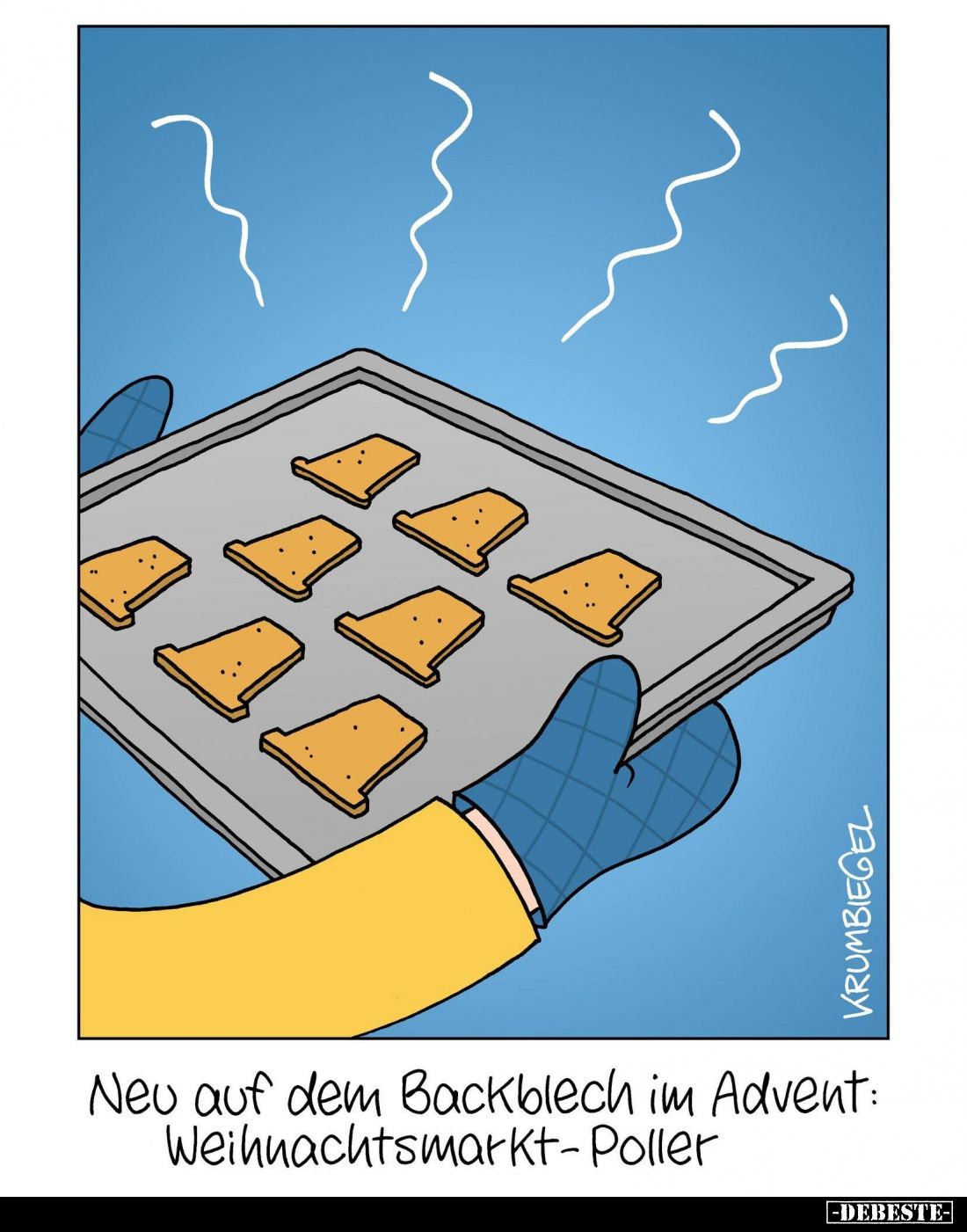 Neu auf dem Backblech im Advent: Weihnachtsmarkt-Poller.