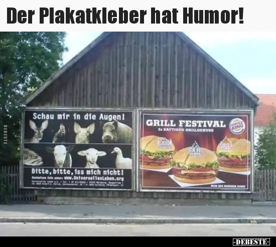 Der Plakatkleber hat Humor!.. - Lustige Bilder | DEBESTE.de