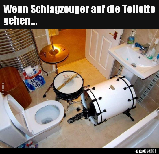 Wenn Schlagzeuger auf die Toilette gehen… - Lustige Bilder | DEBESTE.de