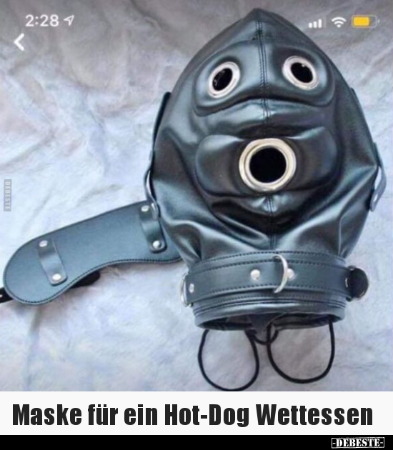 Maske für ein Hot-Dog Wettessen.. - Lustige Bilder | DEBESTE.de