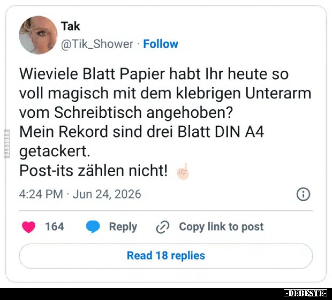 Wieviele Blatt Papier habt Ihr heute so voll magisch mit.. - Lustige Bilder | DEBESTE.de