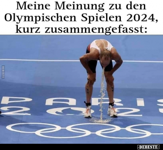 Meine Meinung zu den Olympischen Spielen 2024.. - Lustige Bilder | DEBESTE.de