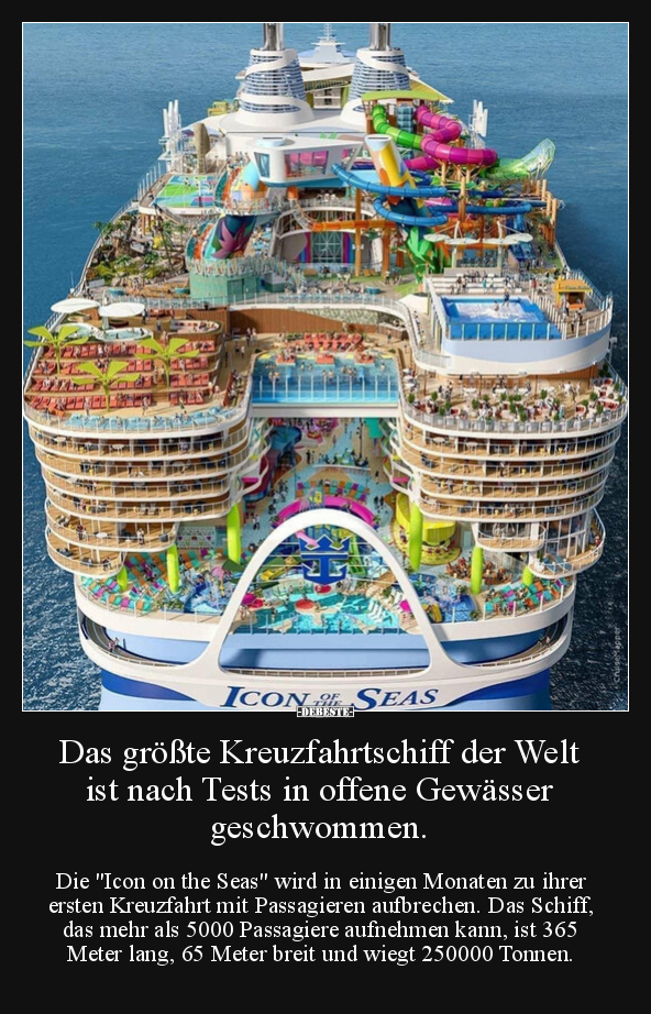 Das größte Kreuzfahrtschiff der Welt ist nach Tests in.. - Lustige Bilder | DEBESTE.de