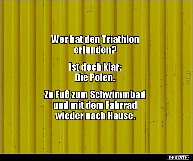 Wer hat den Triathlon erfunden? - Lustige Bilder | DEBESTE.de
