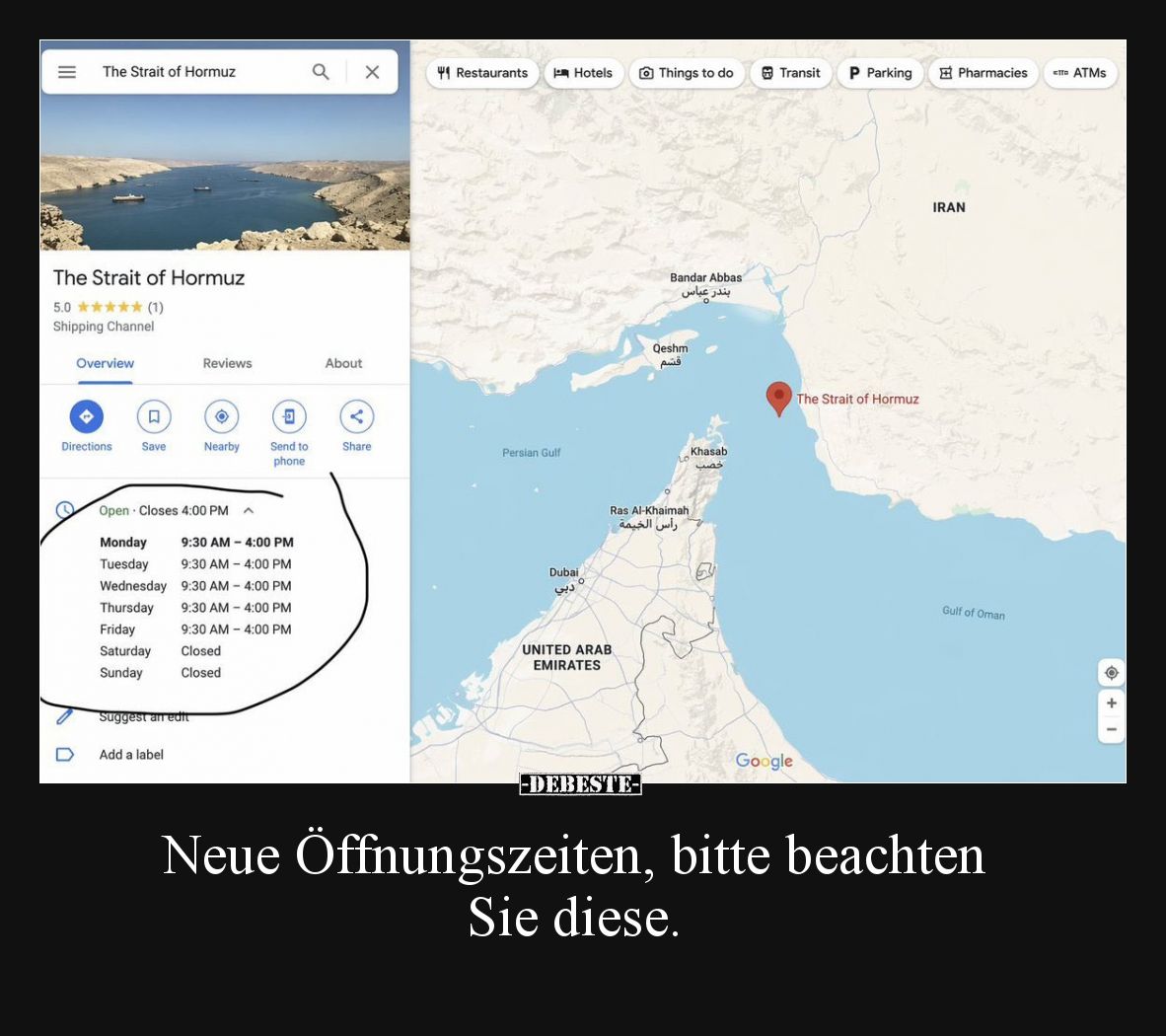 Neue Öffnungszeiten, bitte beachten Sie diese.