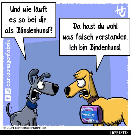 Und wie läuft es so bei dir als Blindenhund?.. - Lustige Bilder | DEBESTE.de