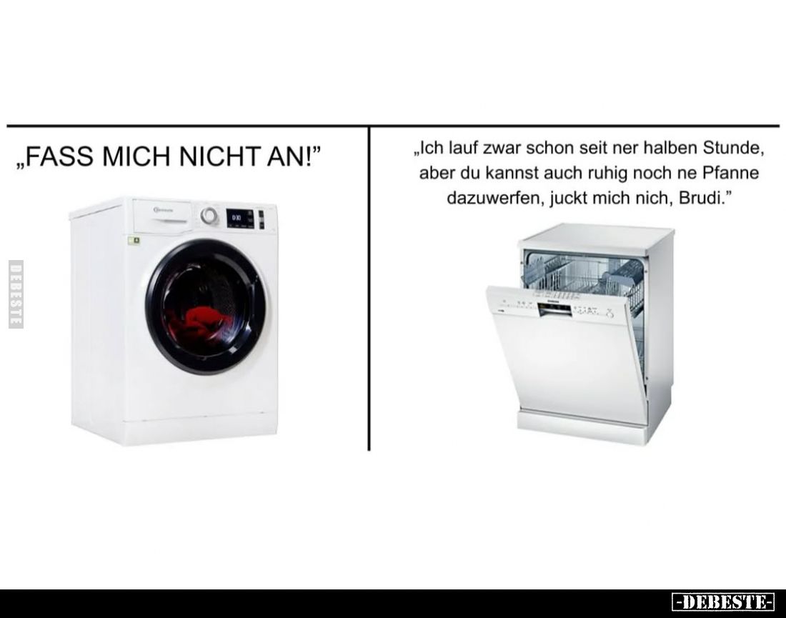 "Fass mich nicht an!" - "Ich lauf zwar schon seit ner halben Stunde, aber du kannst auch ruhig noch ne Pfanne ...