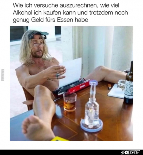 Alkohol, Kaufen, Geld, Essen