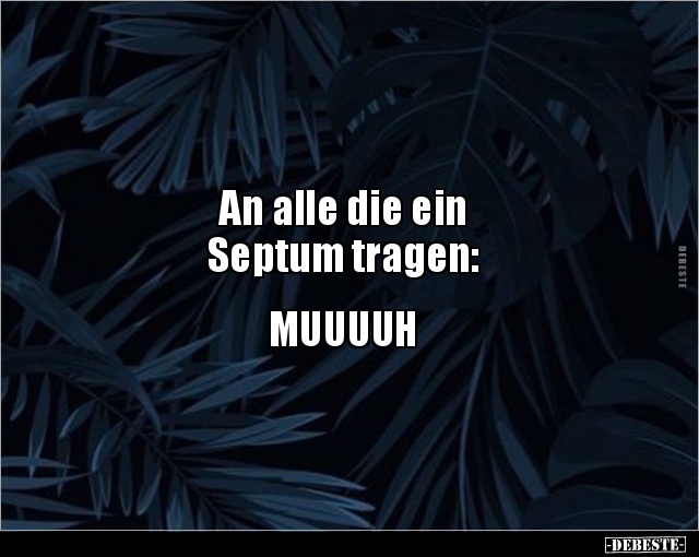 An alle die ein Septum tragen: MUUUUH.. - Lustige Bilder | DEBESTE.de