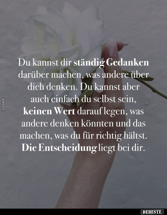 Du kannst dir ständig Gedanken darüber machen.. - Lustige Bilder | DEBESTE.de