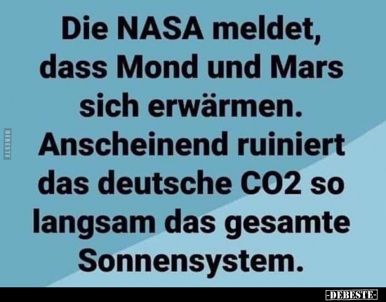 Die NASA meldet, dass Mond und Mars sich erwärmen.. - Lustige Bilder | DEBESTE.de