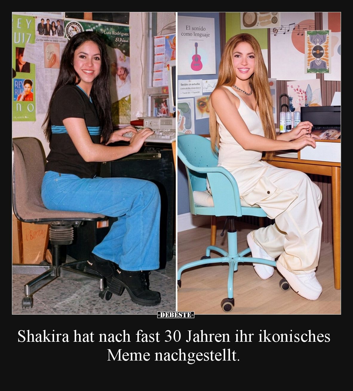 Shakira hat nach fast 30 Jahren ihr ikonisches Meme nachgestellt.