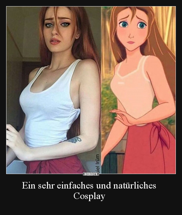 Ein sehr einfaches und natürliches Cosplay..