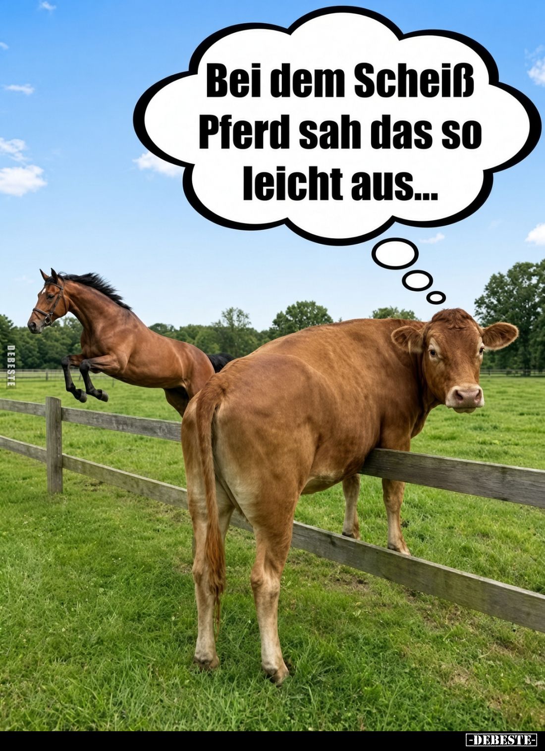 Bei dem Scheiß Pferd sah das so leicht aus...