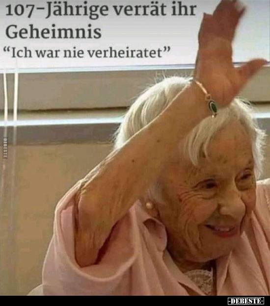 107-Jährige verrät ihr Geheimnis... - Lustige Bilder | DEBESTE.de