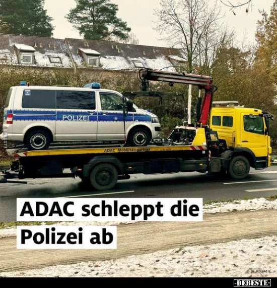 ADAC schleppt die Polizei ab.. - Lustige Bilder | DEBESTE.de