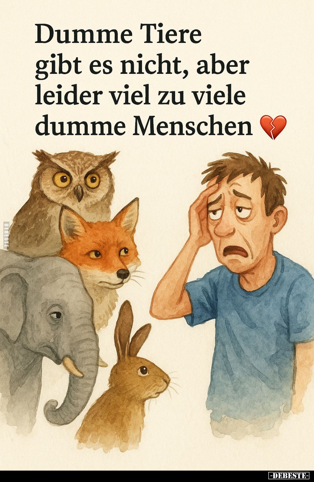 Dumme Tiere gibt es nicht, aber leider viel zu viele dumme Menschen.