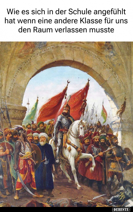 Wie es sich in der Schule angefühlt hat wenn eine andere Klasse für uns den Raum verlassen musste.