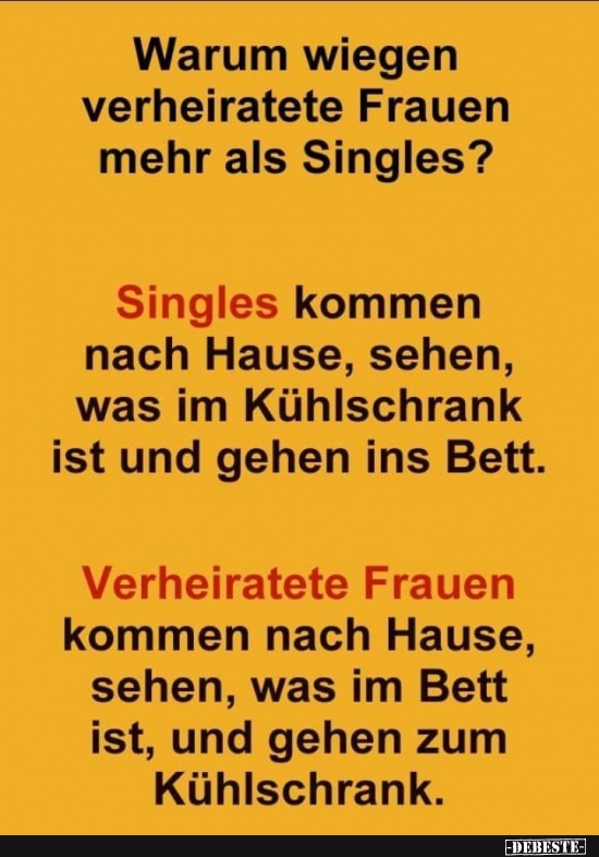 Warum wiegen verheiratete Frauen mehr als Singles? - Lustige Bilder | DEBESTE.de