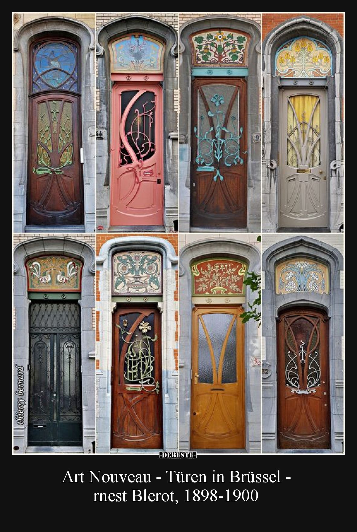 Art Nouveau - Türen in Brüssel - Ernest Blerot, 1898-1900